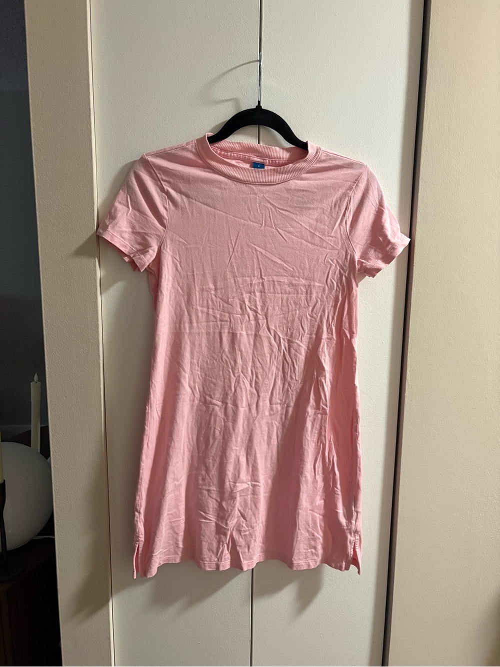 Old Navy Light Pink Crewneck T-Shirt Dress